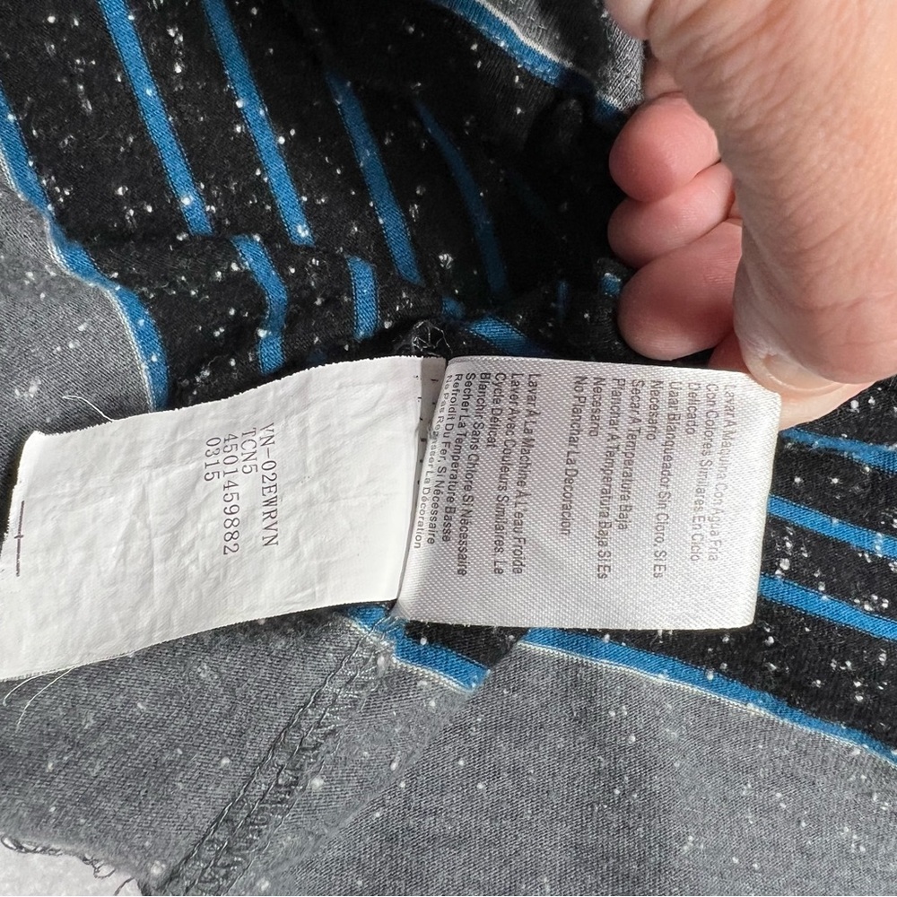 Vans Men's Gray and Blue Striped Hoodie - Picture 7 of 11